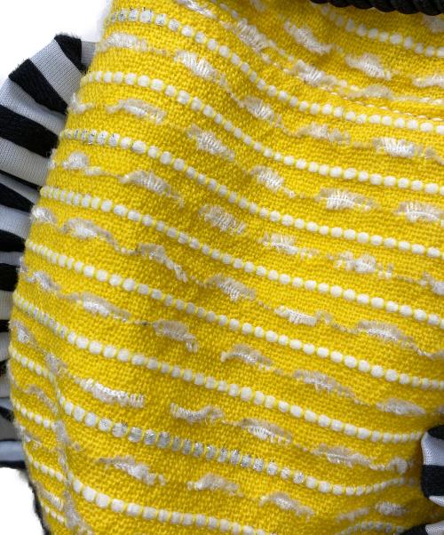 BORDERS at BALCONY（ボーダーズアットバルコニー）BORDERS at BALCONY (ボーダーズアットバルコニー) LINTON (リントン) 巾着バッグ イエローの古着・服飾アイテム