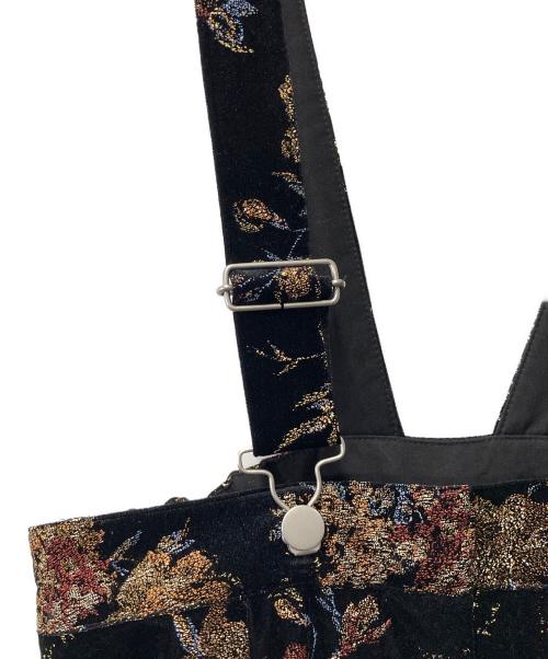 Ameri（アメリ）Ameri (アメリ) FLOWER PRINT VELOUR PANTS フラワープリントベロアパンツ 0124208210690 ブラック サイズ:Sの古着・服飾アイテム