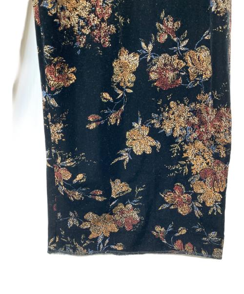 Ameri（アメリ）Ameri (アメリ) FLOWER PRINT VELOUR PANTS フラワープリントベロアパンツ 0124208210690 ブラック サイズ:Sの古着・服飾アイテム