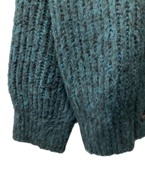 MAISON SPECIAL（メゾンスペシャル）MAISON SPECIAL (メゾンスペシャル) Mourine Brushed Kid Mohair V-Neck Knit Cardigan モヘヤVネックニットカーディガン 11232361302 グリーン サイズ:2の古着・服飾アイテム