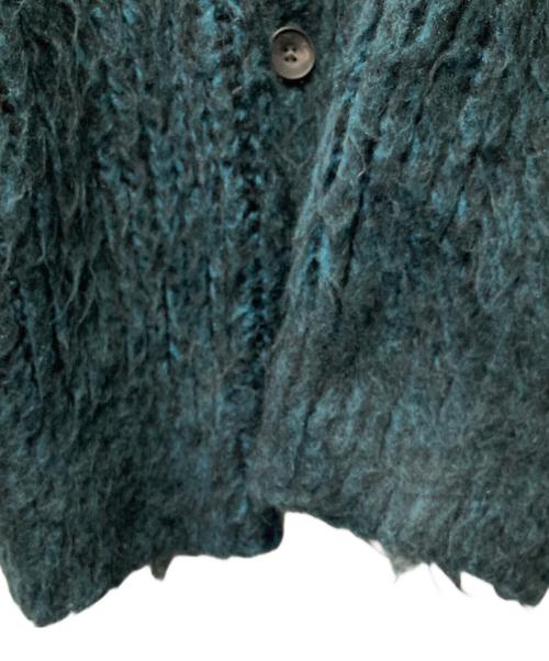MAISON SPECIAL（メゾンスペシャル）MAISON SPECIAL (メゾンスペシャル) Mourine Brushed Kid Mohair V-Neck Knit Cardigan モヘヤVネックニットカーディガン 11232361302 グリーン サイズ:2の古着・服飾アイテム
