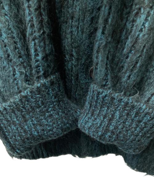 MAISON SPECIAL（メゾンスペシャル）MAISON SPECIAL (メゾンスペシャル) Mourine Brushed Kid Mohair V-Neck Knit Cardigan モヘヤVネックニットカーディガン 11232361302 グリーン サイズ:2の古着・服飾アイテム