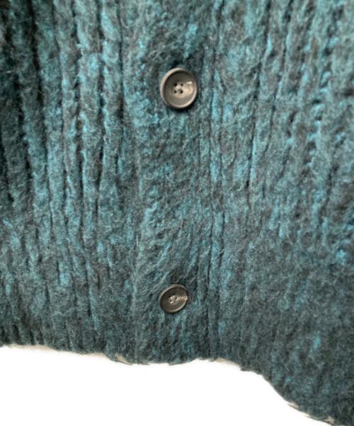 MAISON SPECIAL（メゾンスペシャル）MAISON SPECIAL (メゾンスペシャル) Mourine Brushed Kid Mohair V-Neck Knit Cardigan モヘヤVネックニットカーディガン 11232361302 グリーン サイズ:2の古着・服飾アイテム