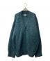 MAISON SPECIAL（メゾンスペシャル）の古着「Mourine Brushed Kid Mohair V-Neck Knit Cardigan モヘヤVネックニットカーディガン 11232361302」｜グリーン