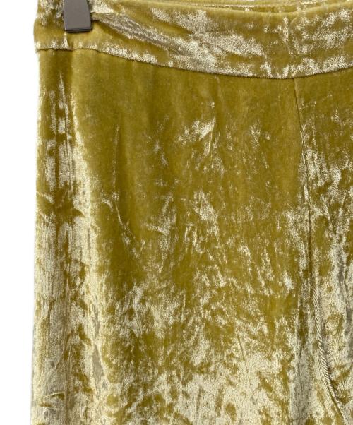 JIL SANDER（ジルサンダー）JIL SANDER (ジルサンダー) ベルベットジャージー ワイドレッグパンツ J52KA0010 イエロー サイズ:34の古着・服飾アイテム