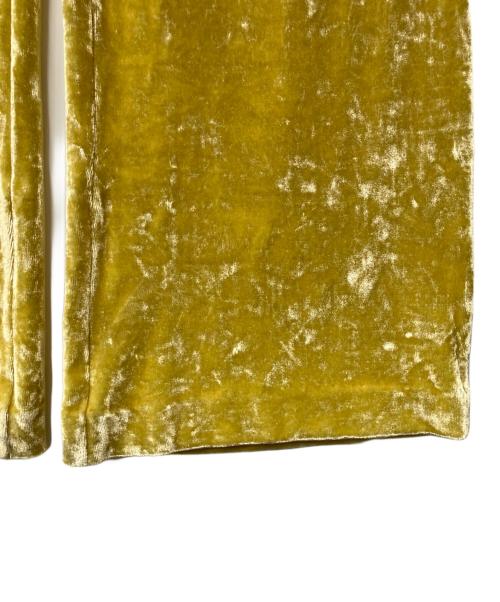 JIL SANDER（ジルサンダー）JIL SANDER (ジルサンダー) ベルベットジャージー ワイドレッグパンツ J52KA0010 イエロー サイズ:34の古着・服飾アイテム