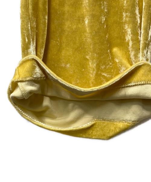 JIL SANDER（ジルサンダー）JIL SANDER (ジルサンダー) ベルベットジャージー ワイドレッグパンツ J52KA0010 イエロー サイズ:34の古着・服飾アイテム