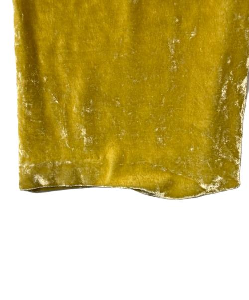 JIL SANDER（ジルサンダー）JIL SANDER (ジルサンダー) ベルベットジャージー ワイドレッグパンツ J52KA0010 イエロー サイズ:34の古着・服飾アイテム