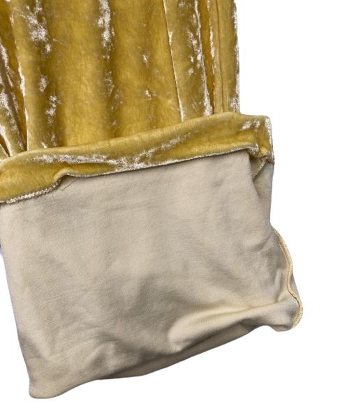 JIL SANDER（ジルサンダー）JIL SANDER (ジルサンダー) ベルベットジャージー ワイドレッグパンツ J52KA0010 イエロー サイズ:34の古着・服飾アイテム