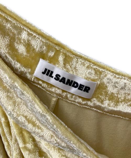 JIL SANDER（ジルサンダー）JIL SANDER (ジルサンダー) ベルベットジャージー ワイドレッグパンツ J52KA0010 イエロー サイズ:34の古着・服飾アイテム