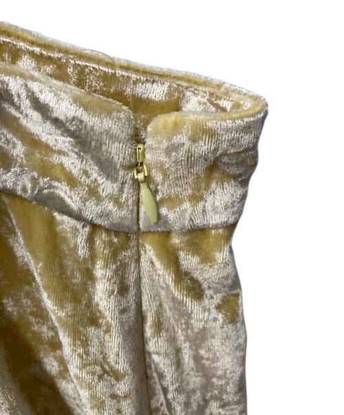 JIL SANDER（ジルサンダー）JIL SANDER (ジルサンダー) ベルベットジャージー ワイドレッグパンツ J52KA0010 イエロー サイズ:34の古着・服飾アイテム