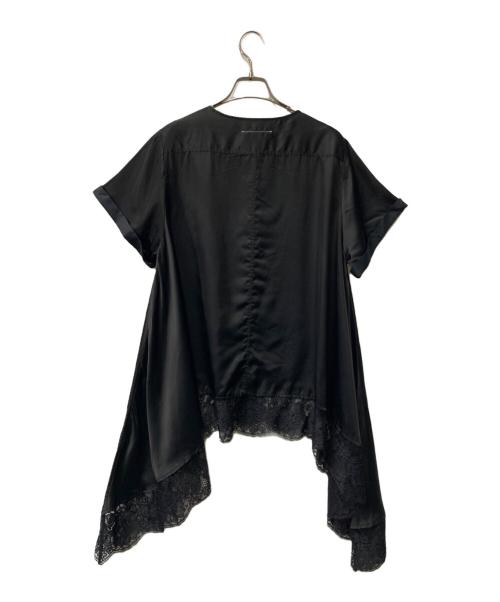 MM6 Maison Margiela（エムエムシックスメゾンマルジェラ）MM6 Maison Margiela (エムエムシックスメゾンマルジェラ) レース切替ブラウス S32DL0132 S43627 ブラック サイズ:46の古着・服飾アイテム