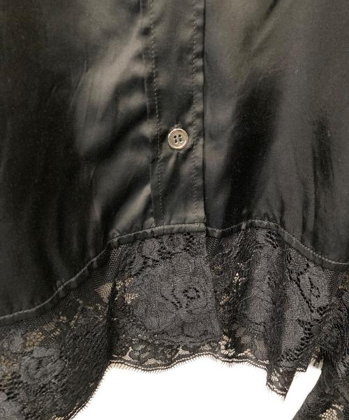 MM6 Maison Margiela（エムエムシックスメゾンマルジェラ）MM6 Maison Margiela (エムエムシックスメゾンマルジェラ) レース切替ブラウス S32DL0132 S43627 ブラック サイズ:46の古着・服飾アイテム