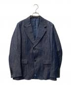 GUCCIグッチ）の古着「リネン混デニムテーラードジャケット 5JPU37」｜インディゴ