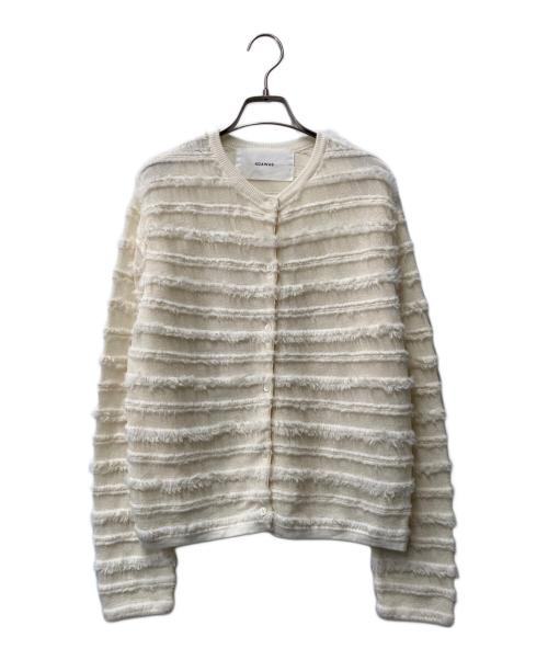 ADAWAS（アダワス）ADAWAS (アダワス) FRINGE KNIT CARDIGAN フリンジニットカーディガン ADWS-401-10 アイボリー サイズ:Fの古着・服飾アイテム