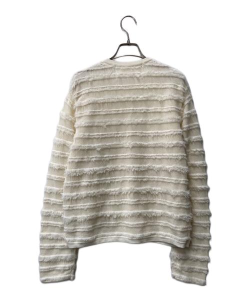 ADAWAS（アダワス）ADAWAS (アダワス) FRINGE KNIT CARDIGAN フリンジニットカーディガン ADWS-401-10 アイボリー サイズ:Fの古着・服飾アイテム