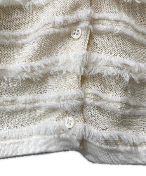 ADAWAS（アダワス）ADAWAS (アダワス) FRINGE KNIT CARDIGAN フリンジニットカーディガン ADWS-401-10 アイボリー サイズ:Fの古着・服飾アイテム