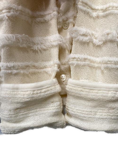 ADAWAS（アダワス）ADAWAS (アダワス) FRINGE KNIT CARDIGAN フリンジニットカーディガン ADWS-401-10 アイボリー サイズ:Fの古着・服飾アイテム