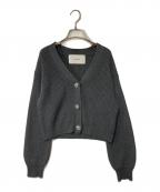 ADAWASアダワス）の古着「【洗える】SHORT V-NECK CARDIGAN」｜グレー