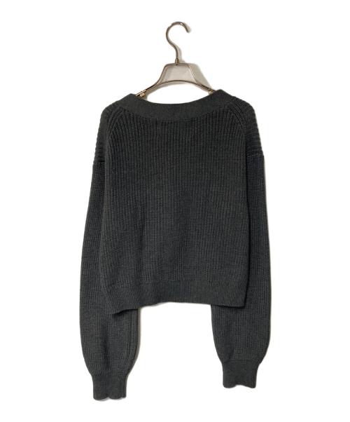 ADAWAS（アダワス）ADAWAS (アダワス) 【洗える】SHORT V-NECK CARDIGAN グレー サイズ:Freeの古着・服飾アイテム