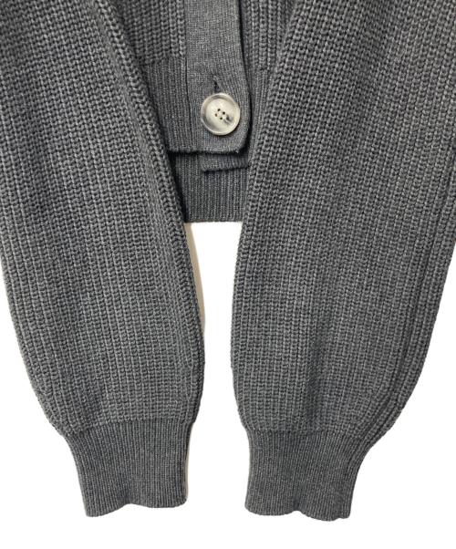 ADAWAS（アダワス）ADAWAS (アダワス) 【洗える】SHORT V-NECK CARDIGAN グレー サイズ:Freeの古着・服飾アイテム