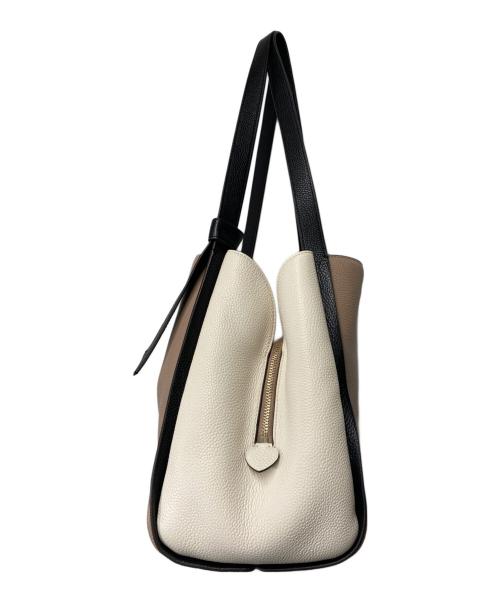 Kate Spade（ケイトスペード）Kate Spade (ケイトスペード) ノット カラーブロック ラージ ショルダーバッグ K4385-1 ベージュの古着・服飾アイテム