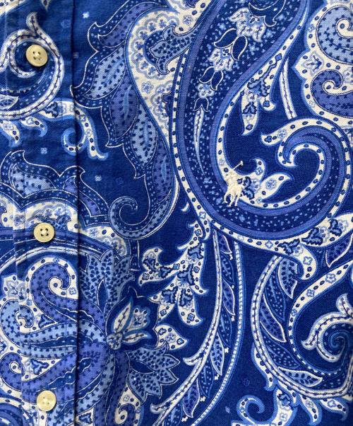 POLO RALPH LAUREN（ポロ・ラルフローレン）POLO RALPH LAUREN (ポロ・ラルフローレン) クラシックフィットペイズリーオックスフォードシャツ ブルー サイズ:Lの古着・服飾アイテム