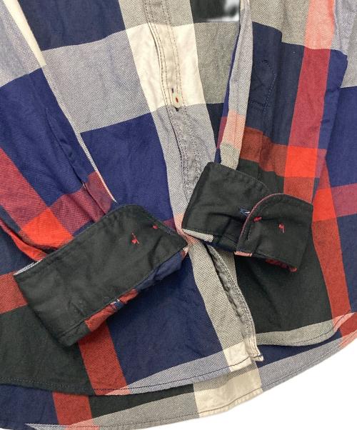 BLACK LABEL CRESTBRIDGE（ブラックレーベル クレストブリッジ）BLACK LABEL CRESTBRIDGE (ブラックレーベル クレストブリッジ) チェックシャツ 51M10-309-26 ネイビー×レッド サイズ:2の古着・服飾アイテム