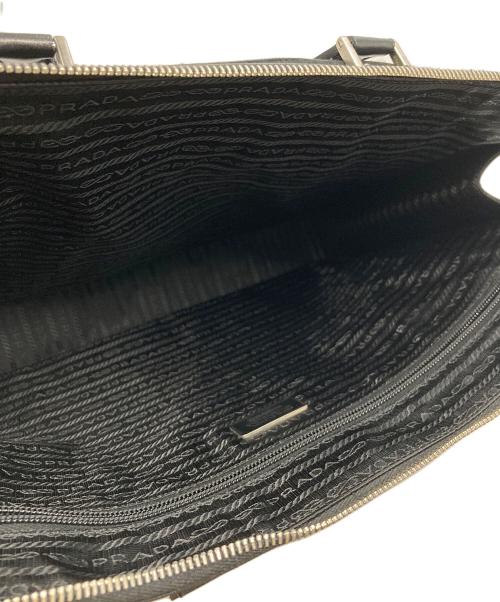 PRADA（プラダ）PRADA (プラダ) ロゴプレート ブリーフケース ブラックの古着・服飾アイテム