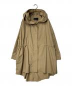 mizuiro-indミズイロインド）の古着「フーデッドナイロンコート」｜ベージュ