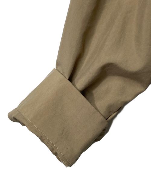 mizuiro-ind（ミズイロインド）mizuiro-ind (ミズイロインド) フーデッドナイロンコート ベージュ サイズ:不明　実寸参照の古着・服飾アイテム