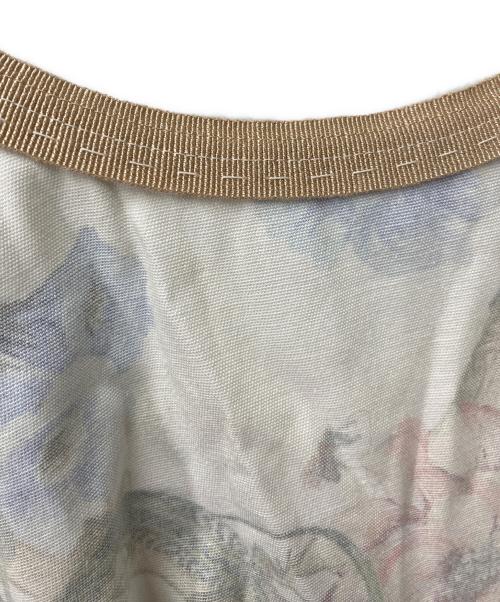 DOLCE & GABBANA（ドルチェ＆ガッバーナ）DOLCE & GABBANA (ドルチェ＆ガッバーナ) フラワープリントドレスワンピース F68O0T ホワイト サイズ:36の古着・服飾アイテム