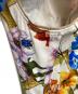 中古・古着 DOLCE & GABBANA (ドルチェ＆ガッバーナ) フラワープリントドレスワンピース F68O0T ホワイト サイズ:36：18000円