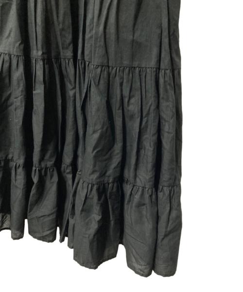 BORDERS at BALCONY（ボーダーズアットバルコニー）BORDERS AT BALCONY (ボーダーズアットバルコニー) TIERED TEE DRESS/ティアードTeeドレス ブラック サイズ:36の古着・服飾アイテム