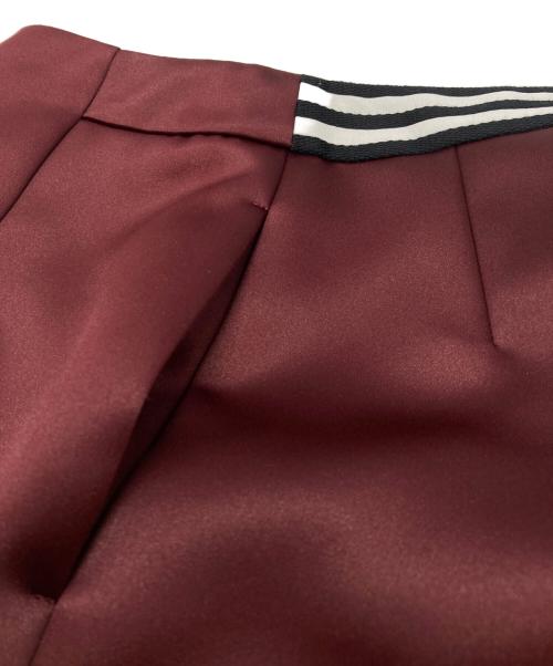 BORDERS at BALCONY（ボーダーズアットバルコニー）BORDERS at BALCONY (ボーダーズアットバルコニー) サテンショートパンツ BD2221-3L-24 ボルドー サイズ:38の古着・服飾アイテム