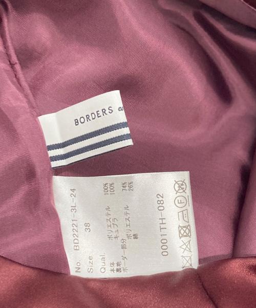 BORDERS at BALCONY（ボーダーズアットバルコニー）BORDERS at BALCONY (ボーダーズアットバルコニー) サテンショートパンツ BD2221-3L-24 ボルドー サイズ:38の古着・服飾アイテム