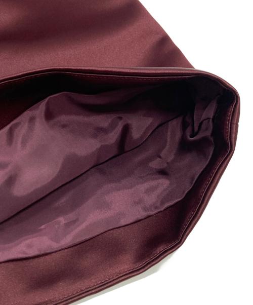 BORDERS at BALCONY（ボーダーズアットバルコニー）BORDERS at BALCONY (ボーダーズアットバルコニー) サテンショートパンツ BD2221-3L-24 ボルドー サイズ:38の古着・服飾アイテム