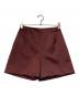 BORDERS at BALCONY（ボーダーズアットバルコニー）の古着「サテンショートパンツ BD2221-3L-24」｜ボルドー
