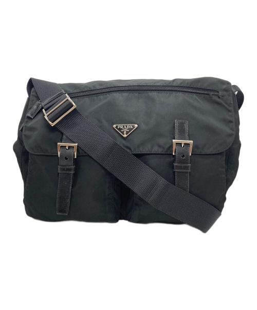 PRADA（プラダ）PRADA (プラダ) ナイロンショルダーバッグ ブラックの古着・服飾アイテム