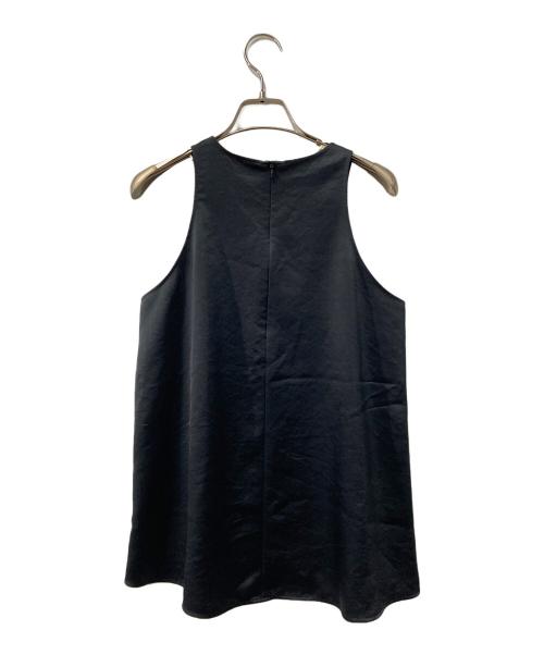 EVERYDAY I LIKE.（エヴリデイ アイ ライク）EVERYDAY I LIKE. (エヴリデイ アイ ライク) Minimal Satin ノースリーブブラウス 23-051-500-8030-1-0 ブラック サイズ:-の古着・服飾アイテム