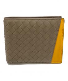 BOTTEGA VENETA（ボッテガベネタ）の古着「2つ折り財布」｜ブラウン×イエロー