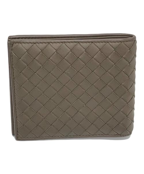BOTTEGA VENETA（ボッテガベネタ）BOTTEGA VENETA (ボッテガベネタ) 2つ折り財布 ブラウン×イエローの古着・服飾アイテム