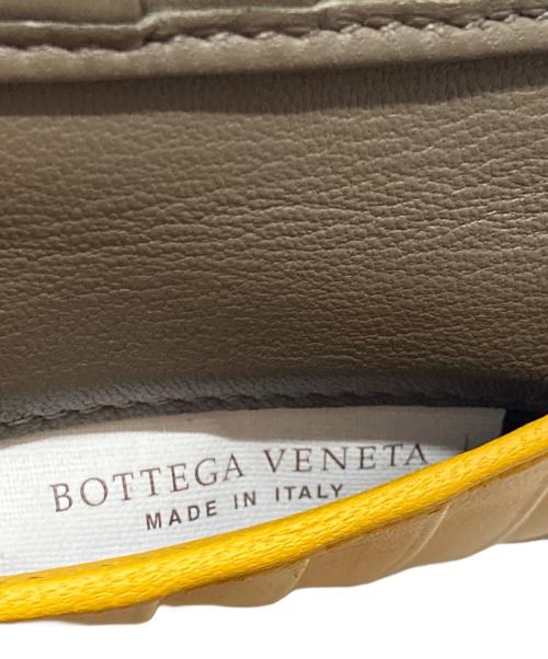 BOTTEGA VENETA（ボッテガベネタ）BOTTEGA VENETA (ボッテガベネタ) 2つ折り財布 ブラウン×イエローの古着・服飾アイテム