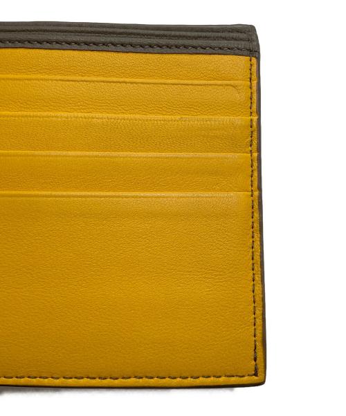 BOTTEGA VENETA（ボッテガベネタ）BOTTEGA VENETA (ボッテガベネタ) 2つ折り財布 ブラウン×イエローの古着・服飾アイテム