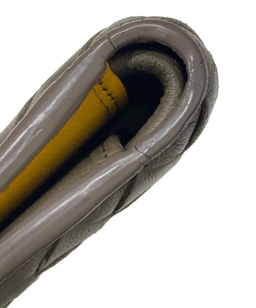 BOTTEGA VENETA（ボッテガベネタ）BOTTEGA VENETA (ボッテガベネタ) 2つ折り財布 ブラウン×イエローの古着・服飾アイテム