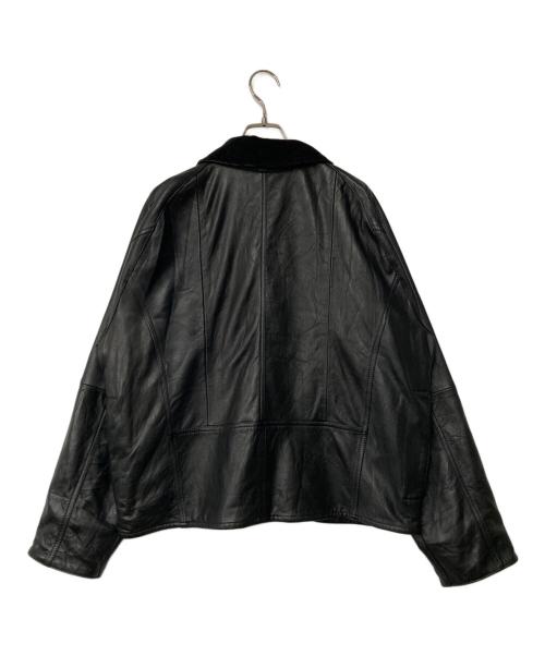 yoused（ユーズド）yoused (ユーズド) LEATHER FISHING JACKET/レザー フィッシング ジャケット ブラック サイズ:2の古着・服飾アイテム