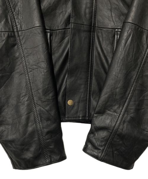 yoused（ユーズド）yoused (ユーズド) LEATHER FISHING JACKET/レザー フィッシング ジャケット ブラック サイズ:2の古着・服飾アイテム
