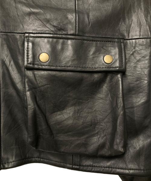 yoused（ユーズド）yoused (ユーズド) LEATHER FISHING JACKET/レザー フィッシング ジャケット ブラック サイズ:2の古着・服飾アイテム