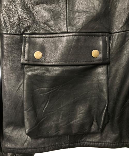 yoused（ユーズド）yoused (ユーズド) LEATHER FISHING JACKET/レザー フィッシング ジャケット ブラック サイズ:2の古着・服飾アイテム