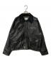 yoused（ユーズド）の古着「LEATHER FISHING JACKET/レザー フィッシング ジャケット」｜ブラック